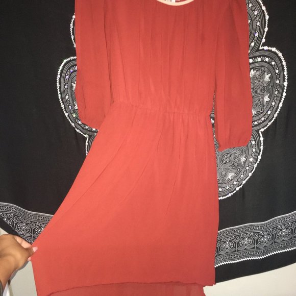 Burnt Sienna High-low Dress - Picture 5 of 6